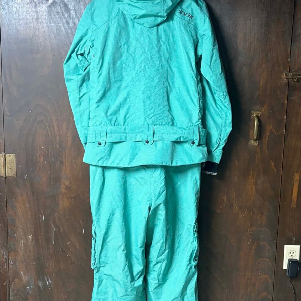 Spyder Teal Women Ski/Snowboard Jacket and Pants Set - Picture 4 of 11